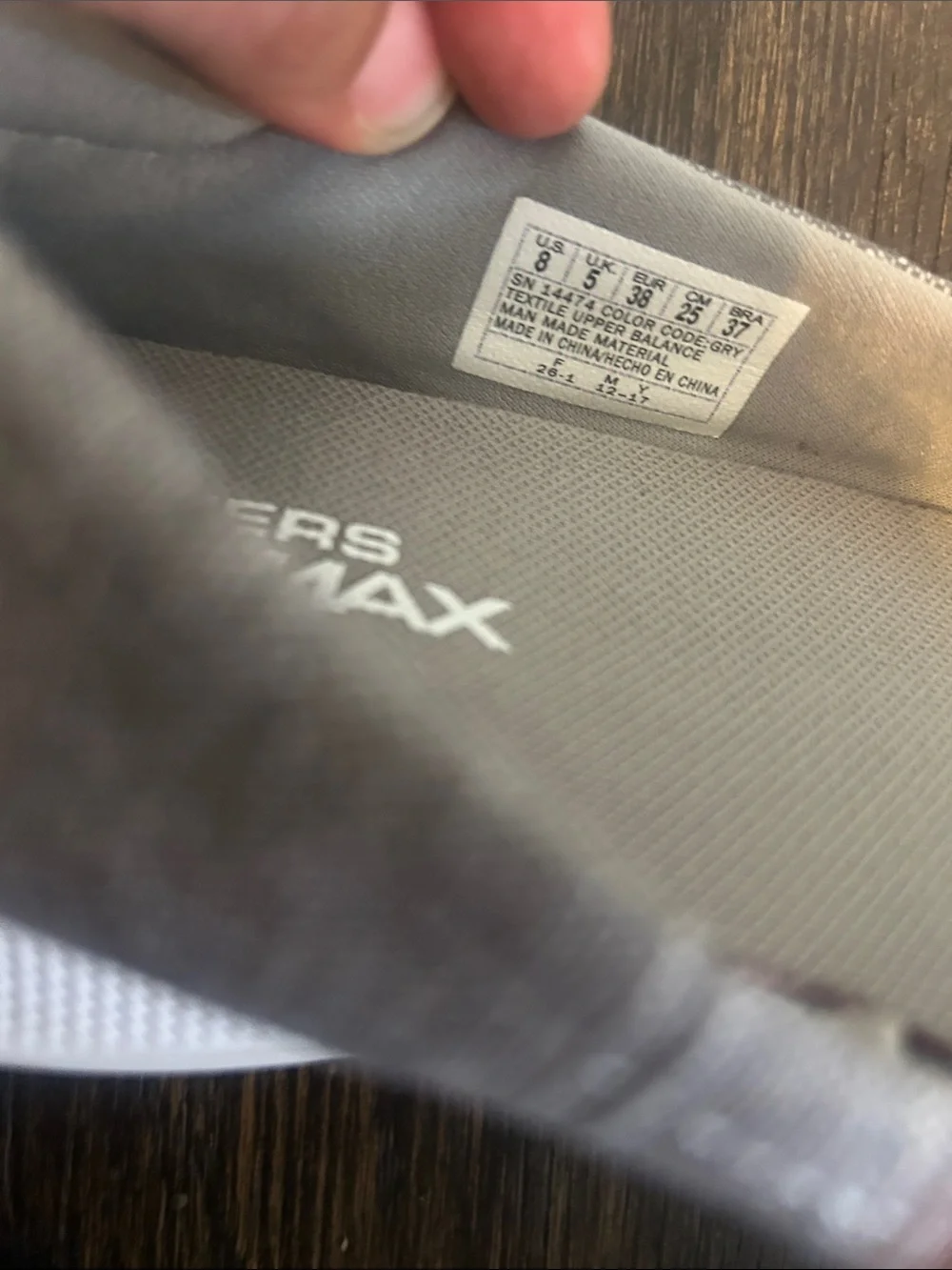 Skechers Gray Slip-On Ballet Flats with Goga Max Insole